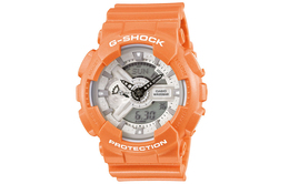 Casio Мужские часы с двойным жидкокристаллическим/аналоговым дисплеем, белые, ga-110sg-4a