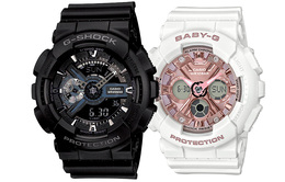 Casio Часы унисекс парные Table Series Black Watch ga-110-1bdr&ba-130-7a1prl