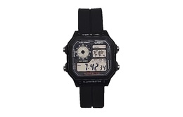 Casio Мужские молодежные черные часы ae-1200wh-1a改装-黑方块黝黑
