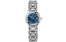 Longines Женские часы Heart Moon Collection с кварцевым механизмом, 26,5 мм, синий циферблат l8.110.4.98.6
