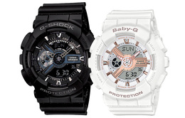 Casio Часы унисекс парные Table Series Black Watch ga-110-1bdr&ba-110rg-7a