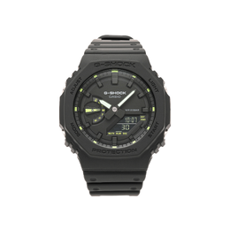 Casio Мужские часы с двойным жидкокристаллическим/аналоговым дисплеем, черные, ga-2100-1a3pr
