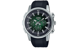 Casio Мужские ПЛАТЬЯ зеленые часы mtp-e505-3av