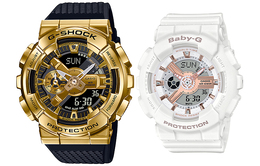 Casio Часы унисекс парные Table Series Black Watch gm-110g-1a9+ba-110rg-7aer