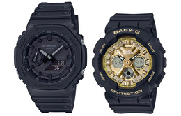 Casio Часы унисекс парные Table Series Black Watch ga-2100-1a1+ba-130-1a3er