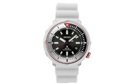 Seiko Часы мужские PROSPEX Collection Solar Quartz с силиконовым ремешком, черные, sne545