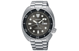 Seiko Автоматический механический механизм с ремешком из нержавеющей стали, японские/корейские мужские часы с черным циферблатом srpc23j1