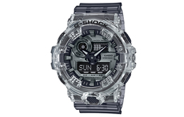 Casio Мужские часы с кварцевым механизмом See Thru Ice Resilience 1.0 и ремешком из смолы, серый циферблат ga-700sk-1aprs