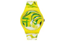 Swatch Часы унисекс 41 мм желтые suoj104