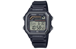 Casio Мужские черные часы ws-1600h-1a