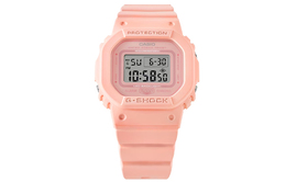 Casio Женские часы с кварцевым механизмом, ремешком из смолы, розовым циферблатом gmd-s5600ba-4