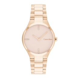 Calvin Klein CK/ Наручные часы с кварцевым механизмом и циферблатом из розового золота, женские часы 25200334