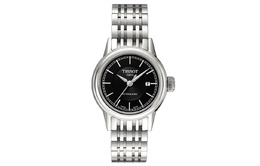 Tissot Женские механические часы Carlson Collection с черным циферблатом, 30 мм, t085.207.11.051.00