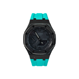 Casio Мужские часы с двойным жидкокристаллическим/аналоговым дисплеем, черные ga-2100-1a1改装-海风