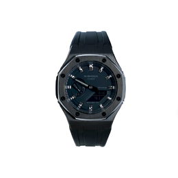 Casio Мужские часы с двойным жидкокристаллическим/аналоговым дисплеем, черные ga-2100-1a1改装-皎月武士