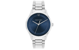 Кварцевые мужские часы Calvin Klein Logo Series со стальным браслетом и синим циферблатом 25200225