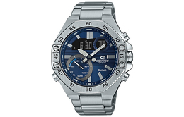 Casio Мужские часы EDIFICE 51 мм синие ecb-10yd-2a