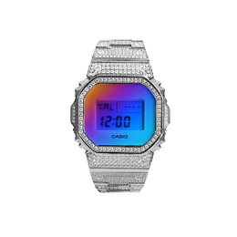 Часы серии G-SQUAD унисекс Casio dw-5600srs-7改装-小方块辐射满钻系列