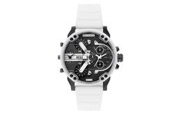 Diesel Наручные часы с кварцевым механизмом, силиконовым ремешком и черным циферблатом, мужские часы dz7478