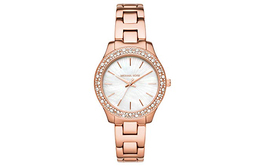 Michael Kors Наручные часы с кварцевым механизмом, ремешком из нержавеющей стали, 36 мм, белый циферблат, женские часы mk4557