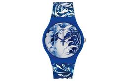 Swatch Синие часы унисекс suoz154