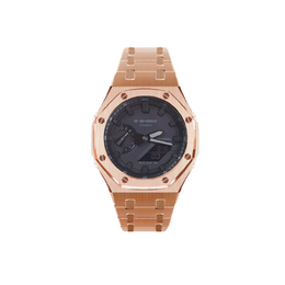 Casio Мужские часы с двойным жидкокристаллическим/аналоговым дисплеем, черные ga-2100-1a1改装-魅金