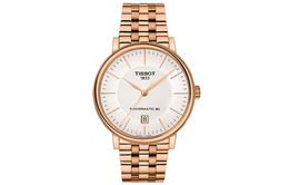 Tissot Автоматические механические мужские часы с циферблатом 40 мм, белым корпусом из нержавеющей стали и стальным ремешком t122.407.33.031.00