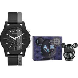 Armani Exchange Наручные часы AE Darth Vader Armani с кварцевым механизмом и черным циферблатом. Мужские часы Bearbrick Box ax1331礼盒