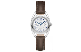 Longines Женские часы Rider Collection с кварцевым механизмом, 30 мм, белый циферблат, корпус из нержавеющей стали, ремешок из натуральной кожи l6.137.4.73.2