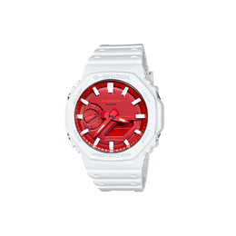 Casio Мужские часы с жидкокристаллическим/аналоговым дисплеем, красные ga-2100-4a改装-红白机