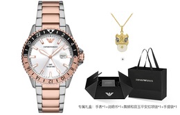 Часы GMT Dual Time из двухцветной нержавеющей стали Emporio Armani ar11591品牌专供