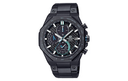 Casio Часы мужские с кварцевым механизмом и ремешком из нержавеющей стали из коллекции EDIFICE, черный циферблат eqw-a2100dc-1a