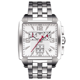 Tissot Мужские кварцевые часы с белым циферблатом и ремешком из нержавеющей стали t005.517.11.277.00