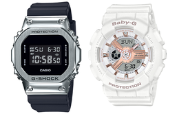 Casio Часы унисекс парные Table Series 43 мм черные gm-5600-1+ba-110rg-7aer