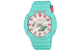 Casio Мужские часы с двойным жидкокристаллическим/аналоговым дисплеем, белые, ga-2100rb-3a
