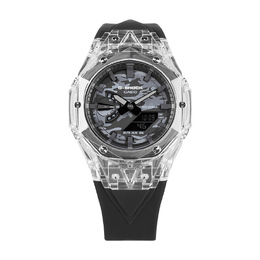Мужские серые часы с жидкокристаллическим/аналоговым дисплеем Casio ga-2100ca-8a改装-p03
