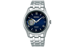 Seiko Часы Presage Series с автоматическим механизмом, ремешком из нержавеющей стали, мужские, с синим циферблатом sary173