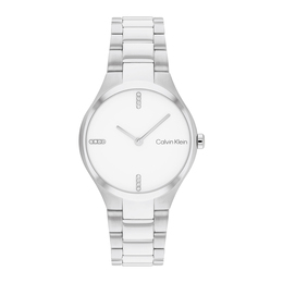 Наручные часы Calvin Klein TIMELESS с кварцевым механизмом, 30 мм, белый циферблат, женские часы 25200332
