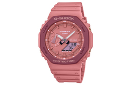 Casio Часы-унисекс с двумя жидкокристаллическими/аналоговыми дисплеями, розового цвета ga-2110sl-4a4pfp