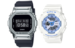 Casio Часы унисекс парные Table Series Black Watch gm-5600-1+ba-110be-7aer