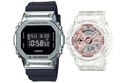 Casio Часы унисекс парные Table Series Black Watch gm-5600-1+gma-s110sr-7aer
