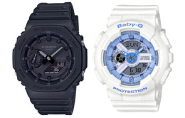 Casio Часы унисекс парные Table Series Black Watch ga-2100-1a1+ba-110be-7aer