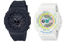 Casio Часы унисекс парные Table Series Black Watch ga-2100-1a1+ba-110tm-7aer