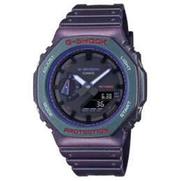 Casio Мужские часы с кварцевым механизмом и фиолетовым циферблатом ga2100ah6ajf