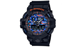 Casio Мужские часы ga-700ct-1adr с двумя жидкокристаллическими/аналоговыми дисплеями, черные