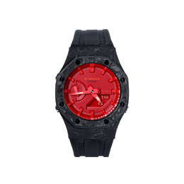 Casio Мужские часы с жидкокристаллическим/аналоговым дисплеем, красные ga-2100-4a改装-赤碳风潮系列
