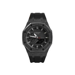 Casio Унисекс-часы с двумя жидкокристаллическими/аналоговыми дисплеями, черные ga-21001a1改装-双刀武士
