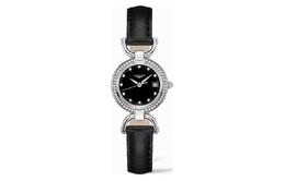 Longines Женские часы с кварцевым механизмом Knight, 26,5 мм, черный циферблат, корпус из нержавеющей стали, кожаный ремешок l6.130.0.57.0