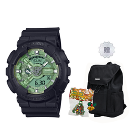 Casio Унисекс-часы с двойным жидкокристаллическим/аналоговым дисплеем, серия Green Watch ga-110cd-1a3pr
