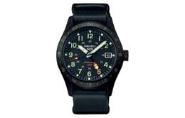 Seiko Автоматический механизм, механизм с натуральной кожей, японские/корейские часы, 39,4 мм, унисекс, черный циферблат ssk025